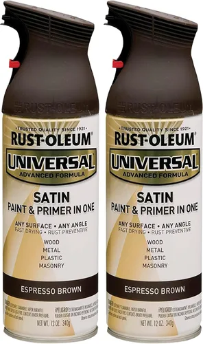Miniatura 52 de Rust-Oleum 245197 Pintura en aerosol universal para todas las superficies, 12 onzas, negro satinado