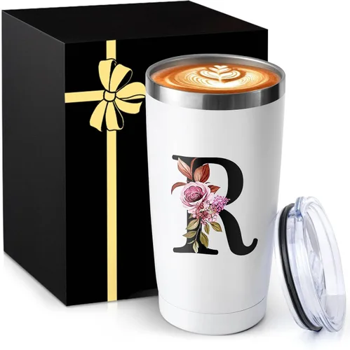 Miniatura 18 de Taza de café aislada de 20 onzas con tapa de acero inoxidable a prueba de derrames y fugas, pesada, grande, reutilizable, térmica, para viajes