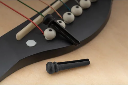 Miniatura 6 de Musiclily Slotted Folk - Pasadores de extremo para guitarra acústica de ébano para piezas de guitarra Martin Taylor, color negro (paquete de 6)