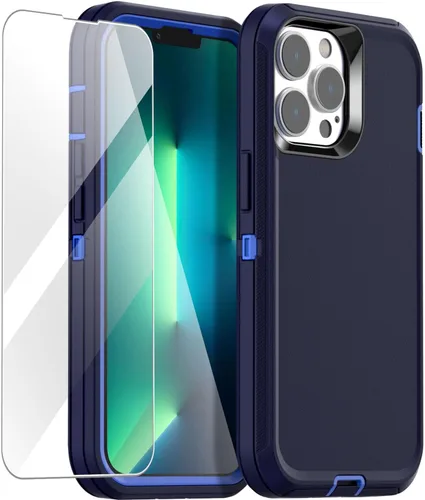 Miniatura 19 de AICase Funda para iPhone 13 Pro Max/12 Pro Max con protector de vidrio, protección contra caídas de alta resistencia, cuerpo completo, a prueba