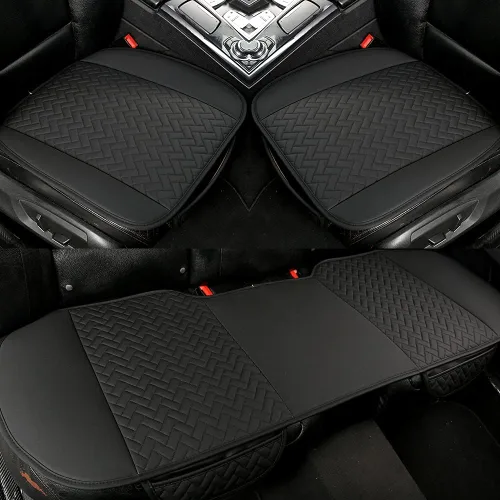 Miniatura 16 de West Llama Fundas Protectoras Inferiores de Cuero PU para Asientos de Automóvil Incluyen 1 Par de Almohadillas Protectoras de Asiento Delantero