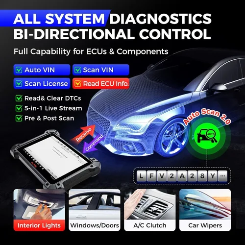 Miniatura 2 de Autel MaxiSYS MS909EV: 205 Igual que MS908S PRO II OBD2 Escáner de diagnóstico de coche, servicio de 38+, prueba activa, diagnóstico de todo