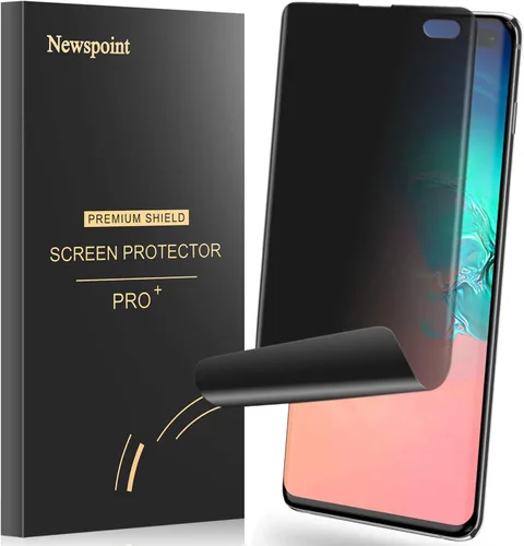 Miniatura 7 de Protector de pantalla de privacidad para Galaxy S10, compatible con fundas, compatible con desbloqueo en pantalla, película suave para Samsung