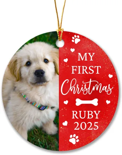 Miniatura 23 de Adorno de Navidad personalizado con foto del primer año del bebé 2025, adorno de Navidad con foto personalizada del primer año del bebé para nuevos
