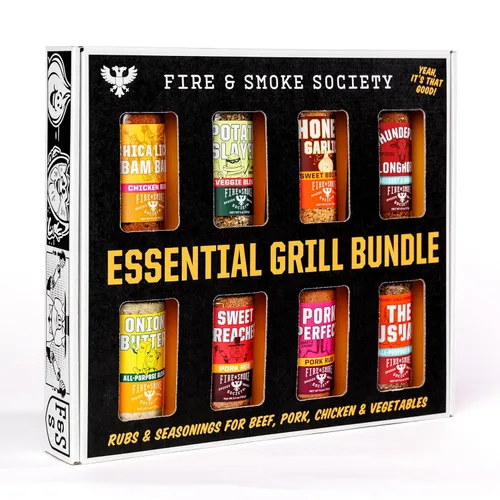 Miniatura 15 de Fire & Smoke Society Paquete variado de condimentos para hamburguesas y papas fritas, condimentos para barbacoa y ahumar y asar a la parrilla