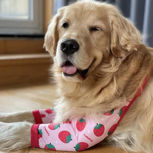 Miniatura 2 de Manga de recuperación para perros con banda elástica para piernas o articulaciones lesionadas, tirantes ajustables para patas delanteras de rosado
