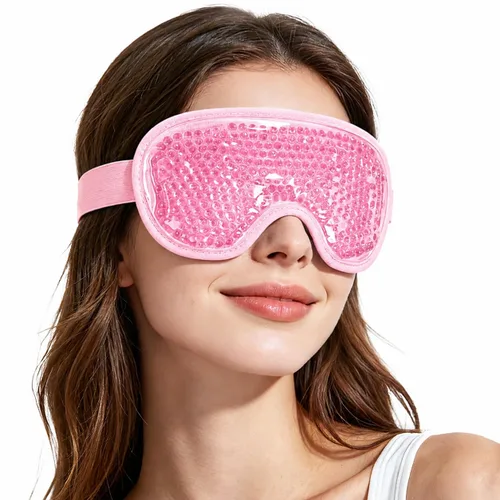 Miniatura 14 de NEWGO Mascarilla refrescante para ojos hinchados, máscara de ojos fríos para ojos para después de cirugía de ojos, alivio del estrés tensional, Azul