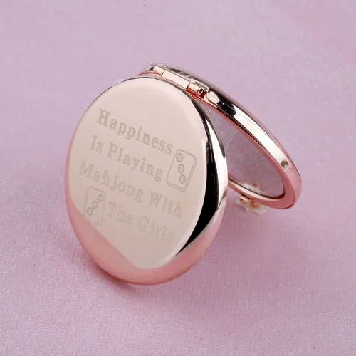 Miniatura 4 de WUSUANED Divertido espejo de maquillaje Mahjong Happiness is Playing Mahjong con Mahjong Player Gifts Chinese Game Lover Gift