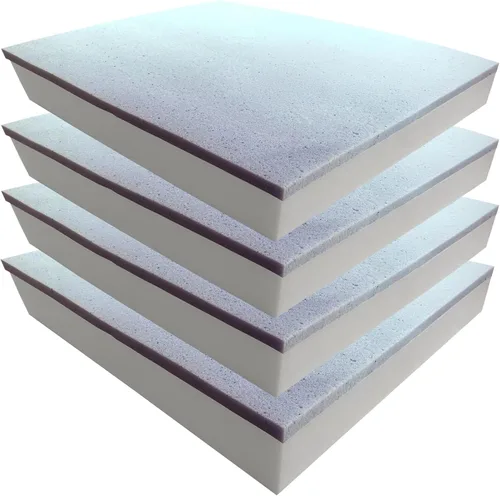 Miniatura 16 de Foamma Paquete de 6 almohadillas de espuma para tapicería de alta densidad de 2 x 20 x 20 pulgadas, repuesto de cojín de sofá, espuma de silla