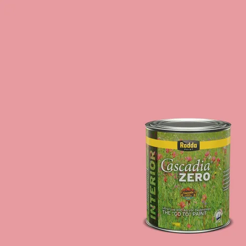 Miniatura 61 de Rodda Paint CASCADIA ZERO - Pintura plana e imprimación para interiores en uno, cuarto de galón, rosa Mullen