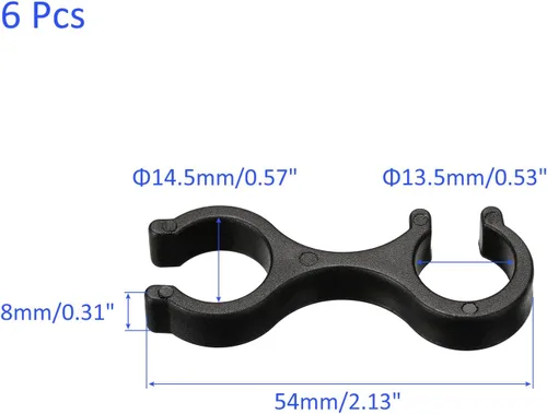Miniatura 3 de M METERXITY Paquete de 6 clips para bastón de trekking, puntas de bastón de senderismo, conector de hebilla de doble barra, se aplican a senderismo