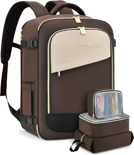 Miniatura 17 de Mochila de viaje LOVEVOOK para mujeres, mochila de 40L para llevar en el avión, Púrpura, negro