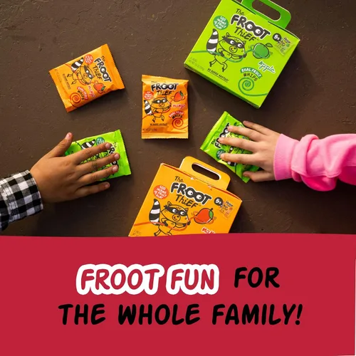 Miniatura 8 de THE FROOT Thief Golosinas de fruta real, sin frutos secos, perfectas para almuerzos escolares, bolsas individuales para niños, manzana, paquete de 5