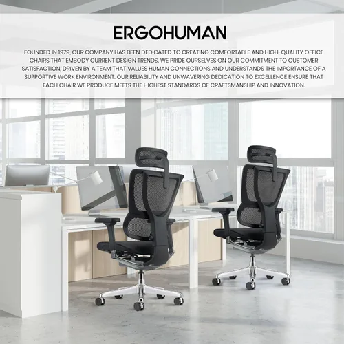 Miniatura 8 de Ergohuman Eurotech ME2ERG-XTREME - Silla de oficina de malla con respaldo alto con control de tensión de inclinación, bloqueo de inclinación, ángulo