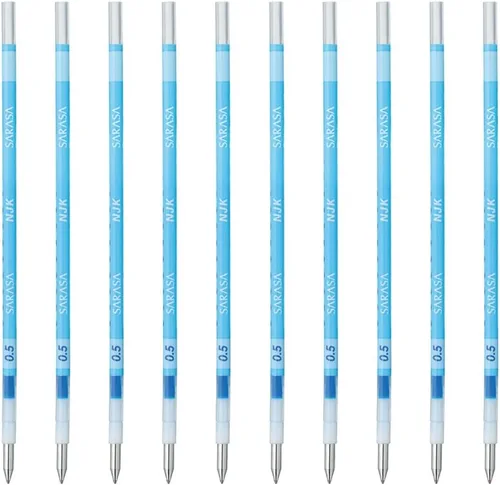 Miniatura 19 de Zebra BRNJK5BK - Recambio para bolígrafo, Sarasa, NJK-0.5, negro, 10