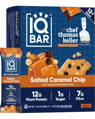 Miniatura 29 de IQBAR - Barras de proteínas para el cerebro y el cuerpo a base de plantas - Banana y nuez - 24 unidades - Keto, veganas, bajas en carbohidratos