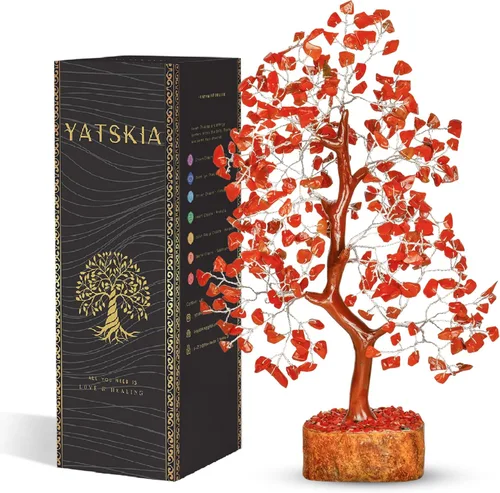 Miniatura 37 de YATSKIA - Árbol de cristal turquesa Feng Shui, alambre, bonsái Buhha, estatua reiki, Chakra curativo energía positiva, buena suerte dinero regalos