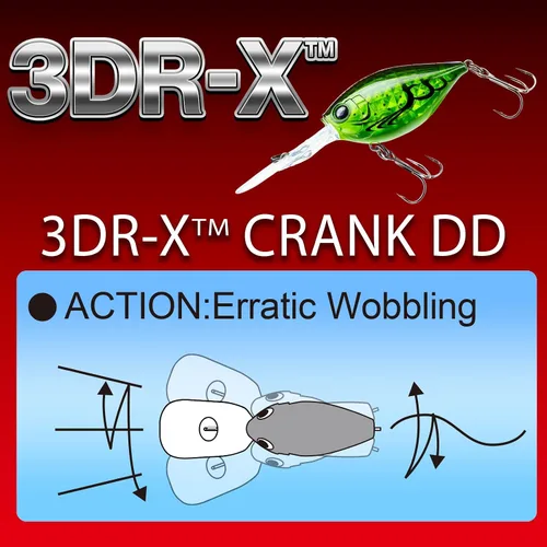 Miniatura 3 de YO-Zuri 3DR-X Crank DD - Señuelo flotante para baño, 1.969 in, color Sábalo sexy fantasma mate