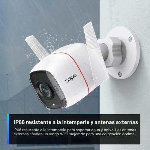 Miniatura 5 de Tapo TP-Link - Cámara de seguridad 2K con cable para exteriores, IP66 resistente a la intemperie, detección de movimiento/persona, sirena