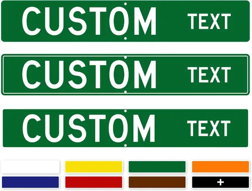 Miniatura 16 de My Sign Center - Letrero de calle personalizado, señal de dirección, 8 colores, opción reflectante, opciones de montaje, 4 x 18 pulgadas, grueso