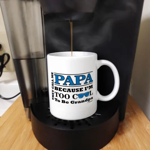 Miniatura 5 de ThisWear Regalo del Día del Padre para Papa Too Cool to Be a Grandpa Gafas de sol Regalo de 11 oz Taza de café de cerámica 11oz - Papa