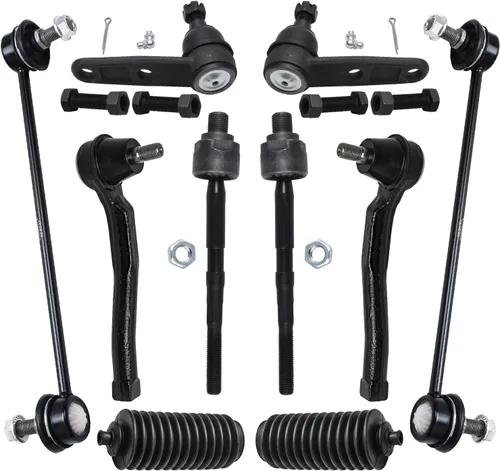 Detroit Axle - Kit de suspensión delantera de 10 piezas para Chevrolet Aveo Pontiac G3 Pontiac Wave Suzuki Swift+, 2 rótulas inferiores, 4 varillas