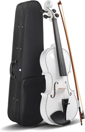 Miniatura 10 de Ktaxon Violín para estudiantes principiantes, violines acústicos 4/4, kit de violín de tamaño completo con estuche, arco, colofonia, adultos Natural
