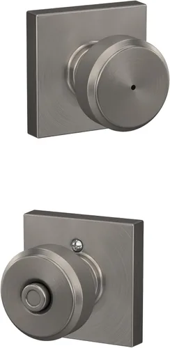 Miniatura 28 de SCHLAGE F51A BWE 622 - Pomo de puerta Bowery, cerradura de entrada con llave, color negro mate Mate negro