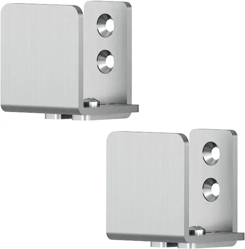 Miniatura 9 de JUBEST Guía de piso negro mate para montaje en pared, herrajes para puertas corredizas de granero de hasta 1-3/4 pulgadas de ancho y 1-7/8 pulgadas