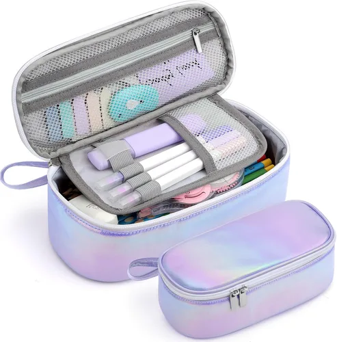 Miniatura 9 de Jcocylse Estuche para Lápices de Gran Capacidad, Estuche Portátil para Lápices, Bolsa para Suministros Escolares para Estudiantes Universitarios
