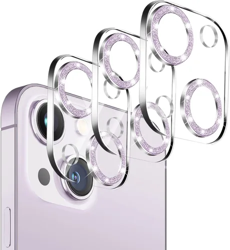 Miniatura 35 de Pack de 3 protectores de lente de cámara de vidrio templado Dengduoduo para iPhone 13 Pro de 6.1" y iPhone 13 Pro Max de 6.7", brillo de diamantes