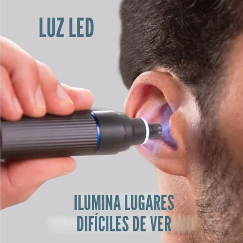 Miniatura 7 de Microtouch Titanium Edge - Recortador de orejas y nariz con doble cabeza de cuchillas rotativas con luz – Resistente al agua – Apto para viajes