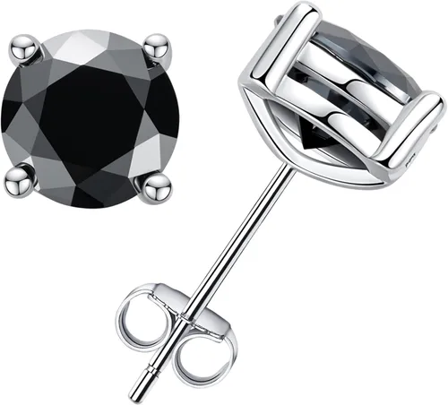 Aretes tipo dormilona de moissanita de 0.20.61246cttw Color D VVS1 Claridad Redondo de Corte Brillante Diamante de Moissanita 925 Aretes de poste de