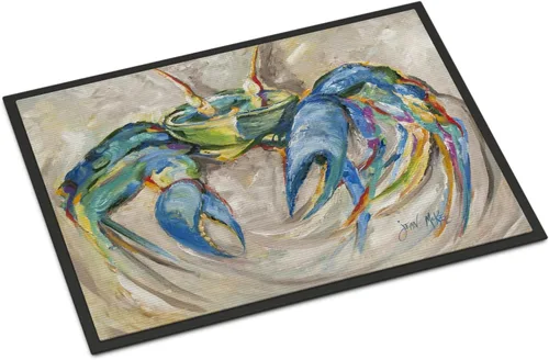 Miniatura 16 de Caroline's Treasures JMK1017JMAT - Tapete de caza de rana garza azul, 24 x 36 pulgadas, tapete para puerta delantera, interior y exterior