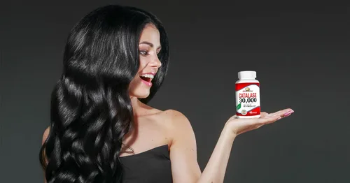 Miniatura 5 de Rise-N-Shine - Suplemento de catalasa 30,000 - Potente enzima antioxidante para apoyo a la salud del cabello - Suplementos capilares para cabello