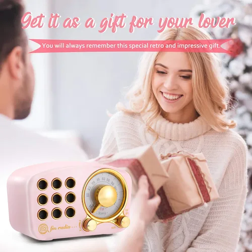 Miniatura 7 de Altavoz Bluetooth retro FM Radio vintage con volumen fuerte, fuerte mejora de graves, conexión inalámbrica Bluetooth 5.0, volumen fuerte, tarjeta TF