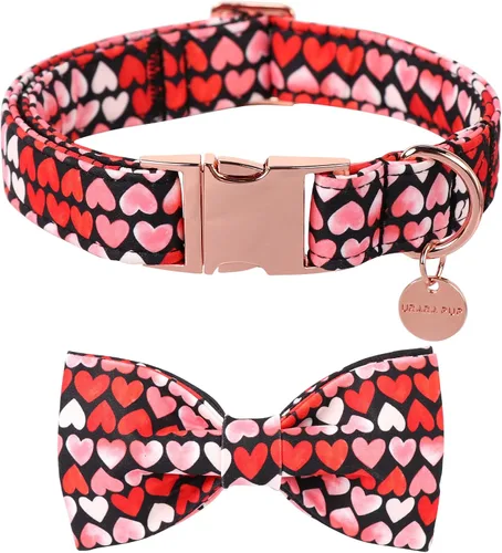 Miniatura 22 de Collar de Navidad para perro con pajarita, collar de Navidad para cachorros, hembras, machos, perros o gatos, collares con lazo con hebilla de metal