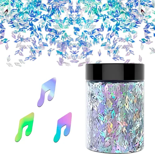 Miniatura 12 de Cactus de 1.69 onzas (1.69 oz) - 0.315 pulgadas. Brillo grueso holográfico, purpurina brillante LightStone Sparkles, purpurina a granel