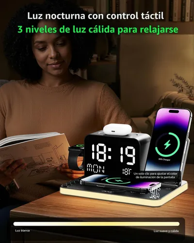Miniatura 7 de Acer Estación de carga inalámbrica 7 en 1: Soporte de carga para múltiples dispositivos para Apple - iPhone 16 15 14 13 12 Pro Max Apple Watch
