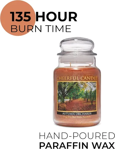 Miniatura 3 de A Cheerful Giver - Vela perfumada en tarro de vidrio Autumn Orchards (24 onzas) con tapa y fragancia fiel a la vida, fabricada en Estados Unidos