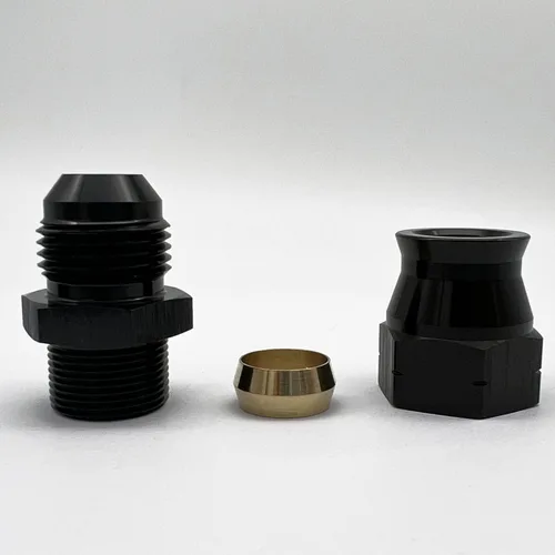 Miniatura 3 de Adaptador de tubo de combustible de línea dura de 10AN macho a 5/8 "(15.9 mm) de diámetro exterior de aluminio negro