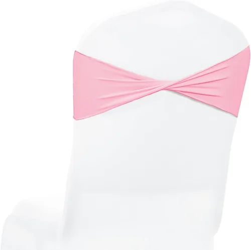 Miniatura 25 de MDS® Paquete de 10 bandas elásticas de elastano para silla sin hebilla deslizante, lazo elástico reutilizable para silla para boda, recepción