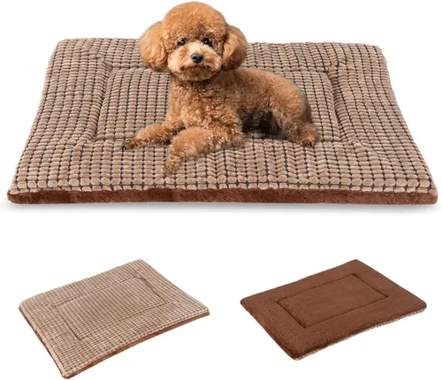 Miniatura 11 de BVAGSS XH079 - Almohadilla reversible para jaula de perro, de espuma viscoelástica, suave, cálida, lavable a máquina, colchón para perreras