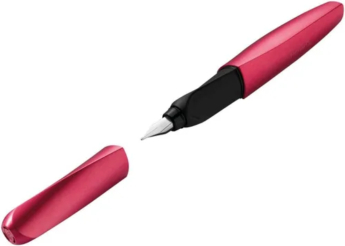 Miniatura 9 de Pelikan Pluma estilográfica Twist 946806 con 1 cartucho de tinta, punta media, color negro, en caja