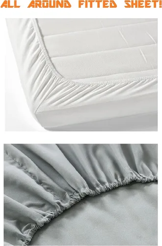 Miniatura 3 de Elegant Comfort - Lujoso juego de sábanas de microfibra de 4 piezas de calidad hotelera prémium 1500 - Resistente a las arrugas, sábana bajera