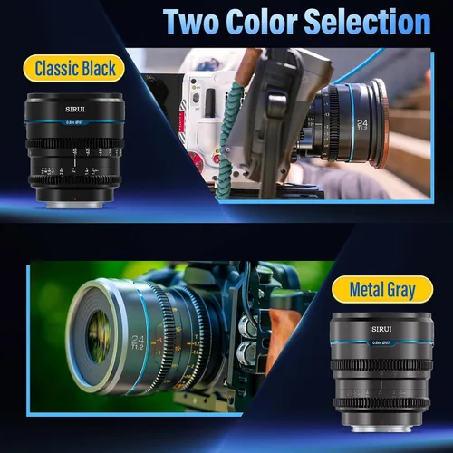 Miniatura 5 de Sirui Night Walker S35 Set de Lentes Cine de Enfoque Manual, 24mm, 35mm, 55mm, T1.2 Lente de Gran Apertura Montura M4/3 para BMPCC4K, GH5II, GH5S