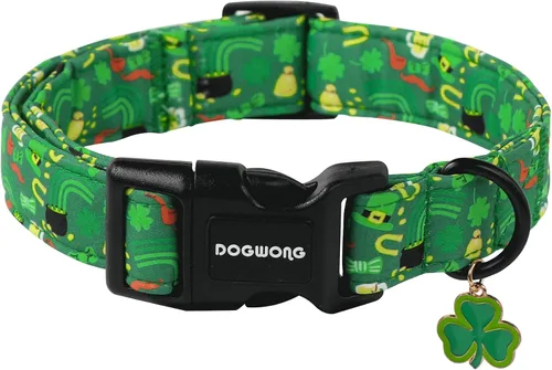 Miniatura 20 de DOGWONG Collar de perro de San Valentín, collar de perro con estampado de corazones para perros grandes, lindos collares de primavera, hembra
