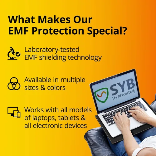 Miniatura 5 de Protege tu cuerpo: almohadilla de regazo para laptop con SaferBody™, escudo antiradiación y almohadilla de protección contra el calor, almohadilla
