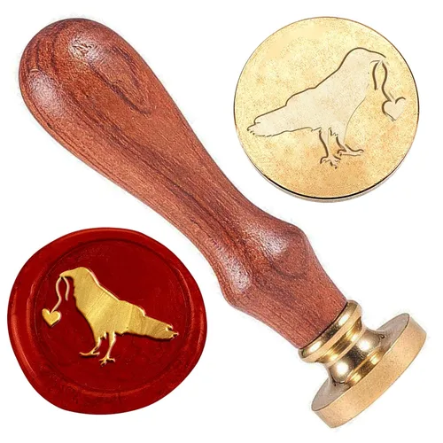 Miniatura 13 de Sello de cera para árbol de Navidad, sello de cabeza de latón de nieve de 1 pulgada con mango de madera, sello de cera de sellado de Navidad