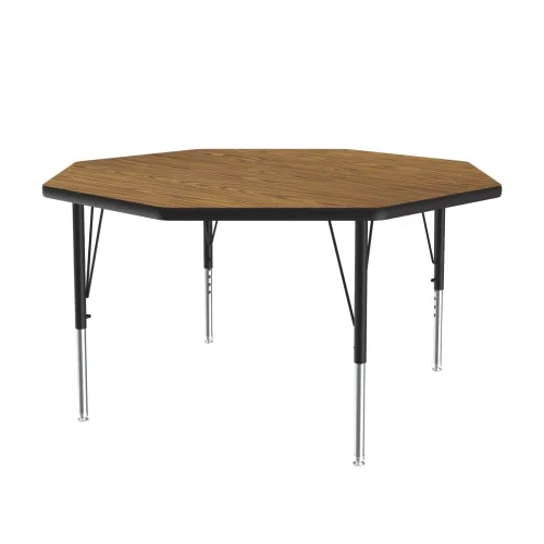 Miniatura 53 de Correll Mesa de Actividades Rectangular para Aula de 24"x36", Altura Ajustable (19"-29"), Granito Negro Laminado Térmico Fusionado Duradero